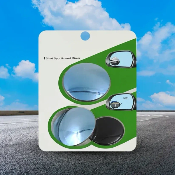 BLIND SPOT MIRROR, Car Blind Spot Mirror – 360° Adjustable HD Glass Side Mirror (2 Pieces)(136)