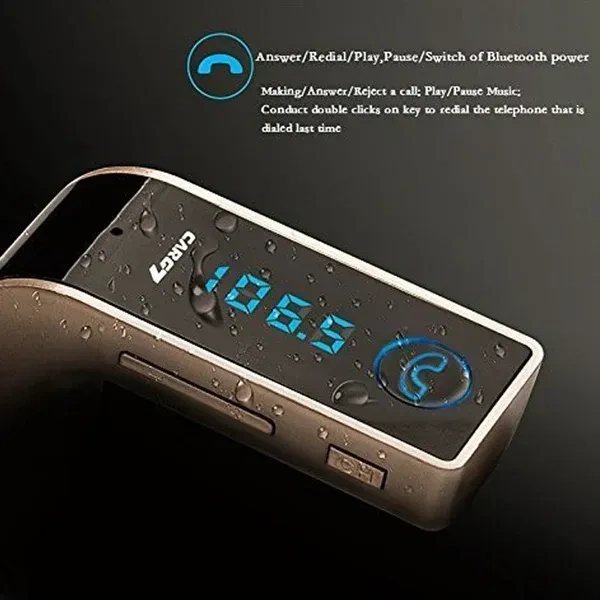 CAR BLUTOOTH CHARGER, Car G7 with Turbo Charging LCD Bluetooth Charger Fm Kit Mp3  (2338)    