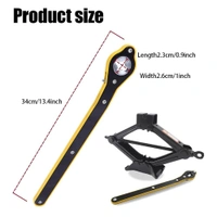 CAR JACK WRENCH, Universal Car Scissor Jack Ratchet Wrench with 360° Forward & Reverse Knob – Labor Saving Speed Handle Tool for Car Jack Lift, Yellow & Black(2544)