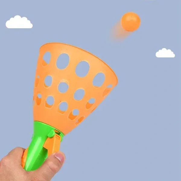 SMALL CLICK N CATCH, Catapult Butt Ball Toy widely used by kids and childrens for playing and entertainment purposes and all etc.   (2349)     