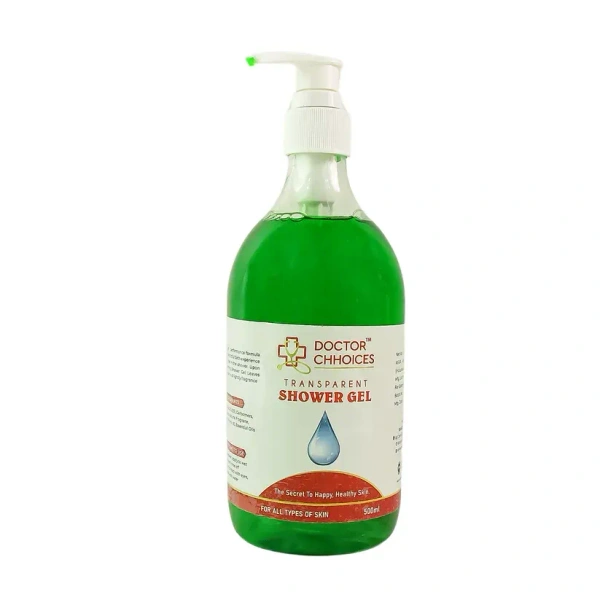TRANSPARENT SHOWER GEL 500ML, Doctor Choices Transparent Shower Gel – 500ml Body Wash with Pump Dispenser(2569)