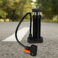 SMALL FOOT PUMP, Compact Mini Foot Air Pump – Portable Foot-Operated Tyre Inflator with Hose & Locking Valve for Bicycle, Bike, Car, Balls & Inflatables (1 Pc)(2687)