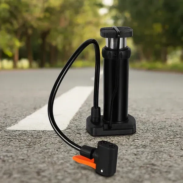 SMALL FOOT PUMP, Compact Mini Foot Air Pump – Portable Foot-Operated Tyre Inflator with Hose & Locking Valve for Bicycle, Bike, Car, Balls & Inflatables (1 Pc)(2687)