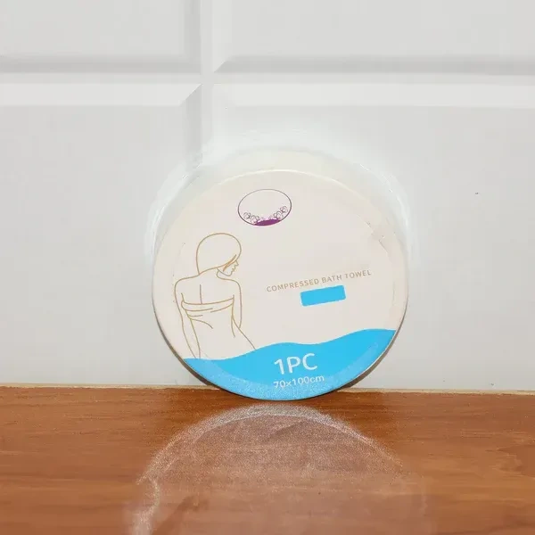 TRAVEL BATH TOWEL, Compressed Travel Bath Towel – Expandable Disposable Towel for Face & Body | Soft Hygienic Wipe for Home, Gym, Spa & Travel (70 × 10 cm, 1 Pc)(2702)