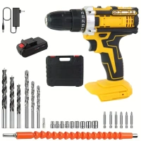 CORDLESS DRILL MACHINE, Cordless Drill Machine Tool Kit Set with Drill Bits, Flexible Shaft & Carry Case – Multi-Purpose Electric Screwdriver & Drilling Tool for Home, Office & Professional Use(2891)