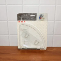 PLASTIC CORNER RACK, Self-Adhesive Corner Bathroom Shelf (1 Pc) – Wall-Mounted Storage Rack with Fast-Drain Holes | No Drill, Strong Hold Organizer(27223)