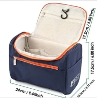 COSMETIC BAG BLUE, Cosmetic Bag Blue – Stylish & Travel-Friendly Makeup Organizer (1806)