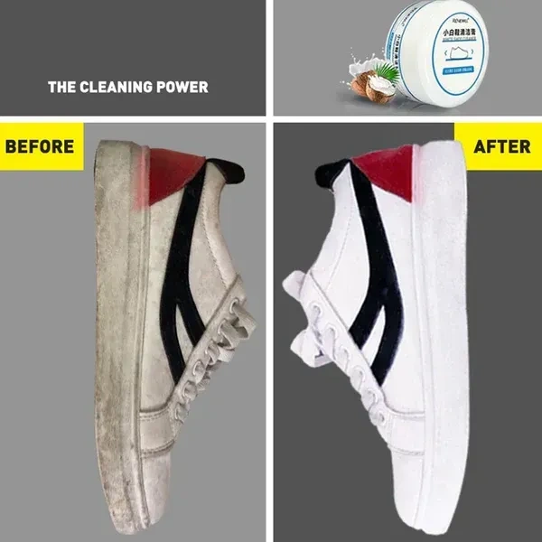 120G WHITE SHOE CLEANER, Shoe Cleaning Cream & Stain Remover (120g) – White Sneaker Cleaner, Sole Eraser & Shoe Polish Cream(2595)