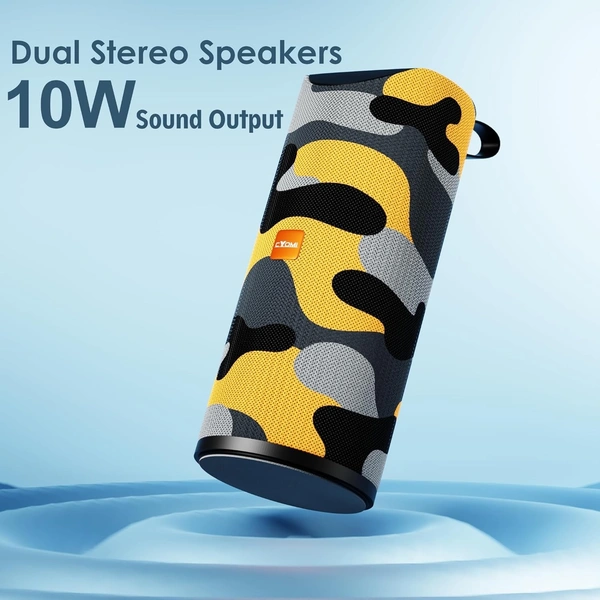 BT SPEAKER 613, CYOMI CY-613 Pro Bluetooth Speaker – Portable Wireless Speaker with 10W RMS, Rich Bass, Built-in Mic, USB/AUX/SD Card Support(2505)