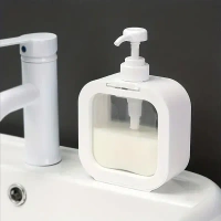 DISPENSER WITH PUMP, Snap sink Dispenser Plastic Clear Empty Pump Lotion Bottles   (2207)      
