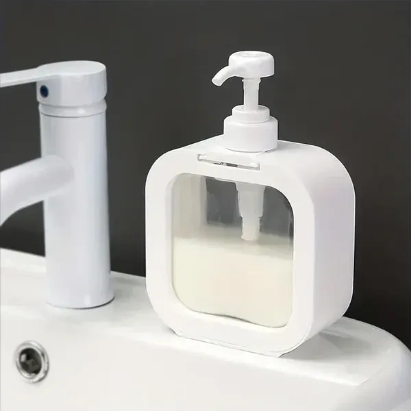 DISPENSER WITH PUMP, Snap sink Dispenser Plastic Clear Empty Pump Lotion Bottles   (2207)      