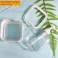 DISPENSER WITH PUMP, Snap sink Dispenser Plastic Clear Empty Pump Lotion Bottles   (2207)      