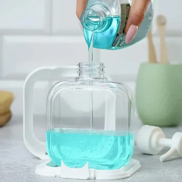 DISPENSER WITH PUMP, Snap sink Dispenser Plastic Clear Empty Pump Lotion Bottles   (2207)      