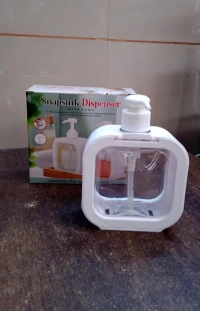DISPENSER WITH PUMP, Snap sink Dispenser Plastic Clear Empty Pump Lotion Bottles   (2207)      