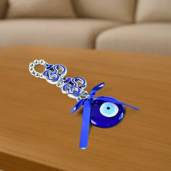 OM WIND CHIME, Decorative Double OM Symbol Evil Eye Hanging – Wall & Car Hanging Showpiece (1 Pc)(2512)