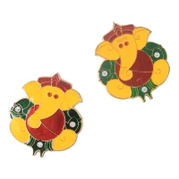 2PCS GANESH WALL STICKER, Lord Ganesha Wall Stickers – Decorative Wall Hanging Decals (Set of 2)(2616)
