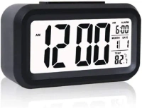 DIGITAL ALARM CLOCK, Digital Alarm Clock – Stylish & Functional Timepiece for Every Room (1781) - Black