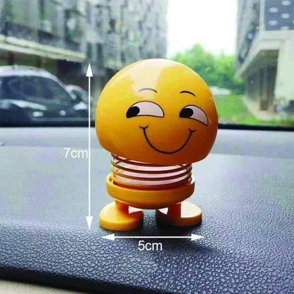 1PC EMOJI DOLL, Emoticon Figure Smiling Face Spring Doll,  Smiling Face Emoticon Spring Toy   (2219) - Yellow, Pack of 1