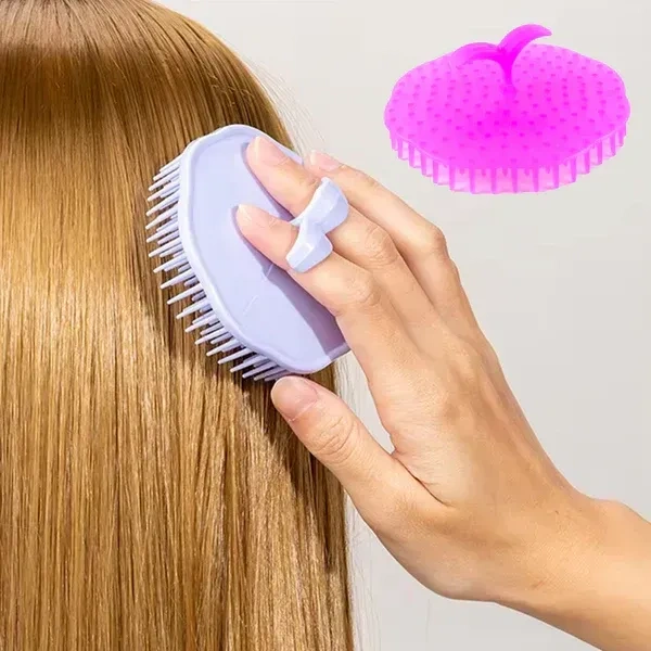 ROUND HAIR COMB, Ergonomic Scalp Massager Shampoo Brush – Unbreakable Plastic Hair Scrubber for Healthy Scalp & Relaxing Wash(519)