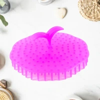 ROUND HAIR COMB, Ergonomic Scalp Massager Shampoo Brush – Unbreakable Plastic Hair Scrubber for Healthy Scalp & Relaxing Wash(519)