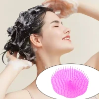 ROUND HAIR COMB, Ergonomic Scalp Massager Shampoo Brush – Unbreakable Plastic Hair Scrubber for Healthy Scalp & Relaxing Wash(519)