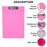 WRITING PAD COLOR, Exam Pad Transparent Colour Clipboard in School or Office or College (2190)