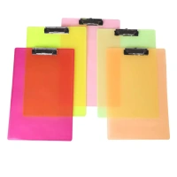 WRITING PAD COLOR, Exam Pad Transparent Colour Clipboard in School or Office or College (2190)