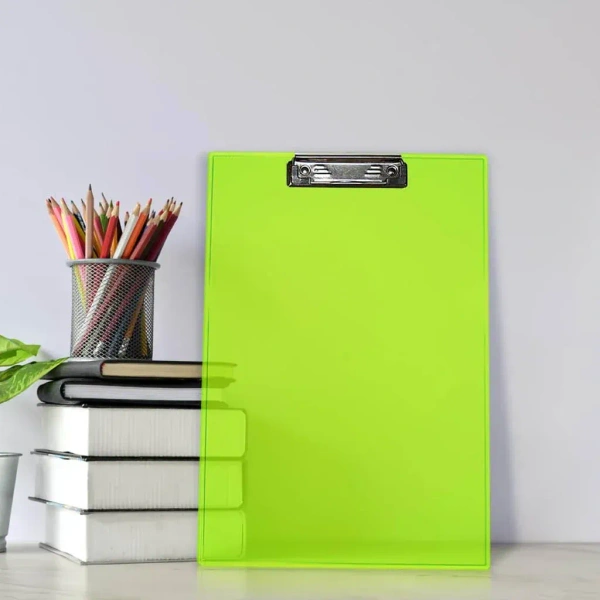 WRITING PAD COLOR, Exam Pad Transparent Colour Clipboard in School or Office or College (2190)