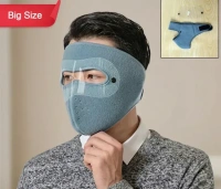 CLOTH FACE MASK, Reusable Anti-Fog Face Mask with Eye Shield (Big Size, 1 Pc) | Transparent Protective Face Cover for Dust, Pollution & Outdoor Safety(3029)