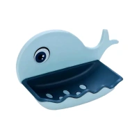 FISH SOAP HOLDER, Fish Shape Double Layer Adhesive Waterproof Wall Mounted Soap Bar Holder Stand Rack for Bathroom Shower Wall Kitchen (786) - Pack of 1