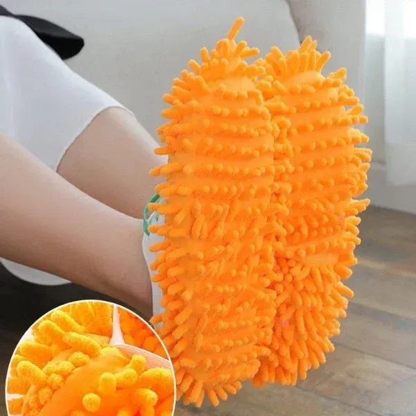 MICROFIBER CLEANING SLIPPER,Washable Microfiber Reusable Cleaning Mop Slippers (Multicolor)  (609)