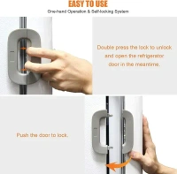 FRIDGE DOOR LOCK, Heavy Quality Fridge Freezer Door Lock -Baby Safety Child Lock    (2331)       