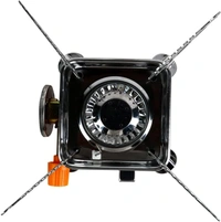 MINI GAS STOVE, Mini Square Camping Stove – Portable Outdoor Gas Burner for Hiking, Backpacking & Emergency Use(2438)