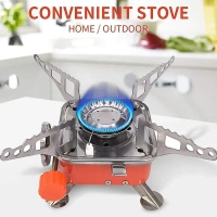 MINI GAS STOVE, Mini Square Camping Stove – Portable Outdoor Gas Burner for Hiking, Backpacking & Emergency Use(2438)