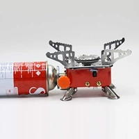 PORTABLE STOVE WITH GAS, Gas Stove Picnic Camping Stove Folding Furnace Gas Stove Outdoor Cooking Gas Burners((LightGas stove+1Gas Canister)  (2191)