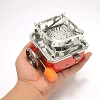 PORTABLE STOVE WITH GAS, Gas Stove Picnic Camping Stove Folding Furnace Gas Stove Outdoor Cooking Gas Burners((LightGas stove+1Gas Canister)  (2191)