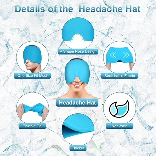 MIGRAINE RELIEF CAP, Migraine Relief Cap – Soothing Headache & Stress Relief Therapy(2141)