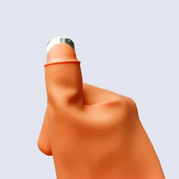 THUMB CUTTER GLOVES, Gloves Silicone Thumb Knife Finger Protector Gears Cutting Vegetable (1244) - Blaze Orange