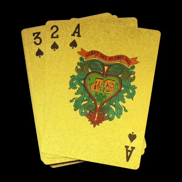 GOLD PLAYING CARD,Gold Plated Poker Playing Cards (Golden), Gold Plated Poker Playing Cards (Golden, 1 Deck)  (2218) - Golden Grass