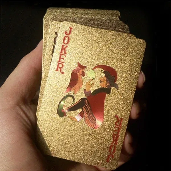 GOLD PLAYING CARD,Gold Plated Poker Playing Cards (Golden), Gold Plated Poker Playing Cards (Golden, 1 Deck)  (2218) - Golden Grass