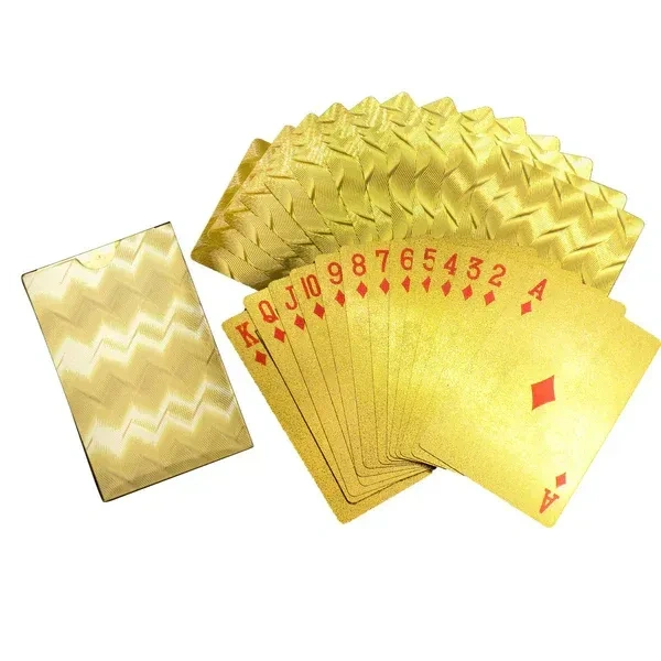 GOLD PLAYING CARD,Gold Plated Poker Playing Cards (Golden), Gold Plated Poker Playing Cards (Golden, 1 Deck)  (2218) - Golden Grass