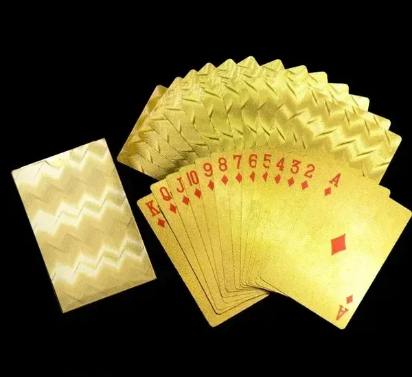 GOLD PLAYING CARD,Gold Plated Poker Playing Cards (Golden), Gold Plated Poker Playing Cards (Golden, 1 Deck)  (2218) - Golden Grass