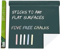 GREEN BOARD STICKER 45*200CM, Green Chalkboard Vinyl Wall Sticker 45x200 cm | Self-Adhesive Removable Blackboard Decal for Home, Office & School(2548)