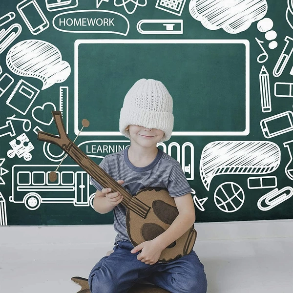 GREEN BOARD STICKER 45*200CM, Green Chalkboard Vinyl Wall Sticker 45x200 cm | Self-Adhesive Removable Blackboard Decal for Home, Office & School(2548)