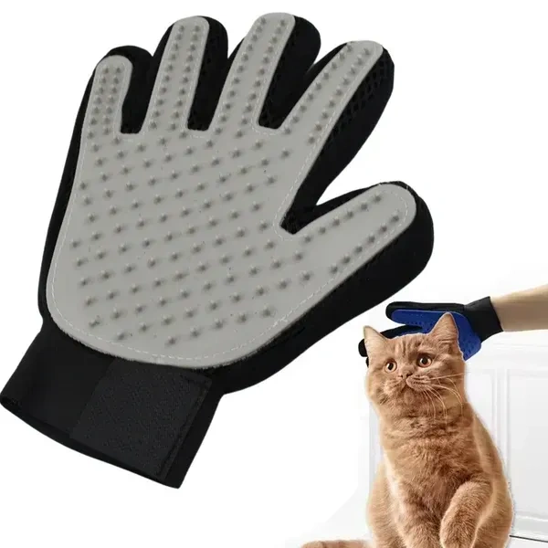 PET GROOMING GLOVE, Grey Multipurpose Cleaning Gloves – Reusable Household & Kitchen Gloves for Dishwashing, Utensil Cleaning, Bathing & More(2508)