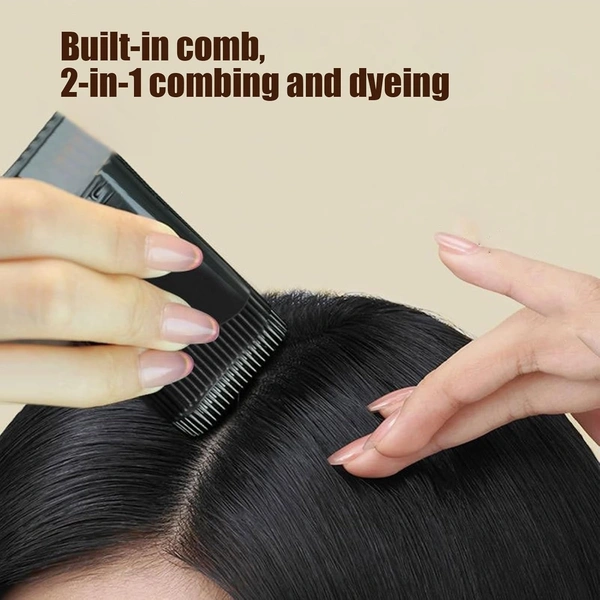 HAIR DYE STICK, Hair Color Stick for White & Gray Hair Coverage | Natural Black Waterproof Hair Dye Wand Comb 20g(2549)