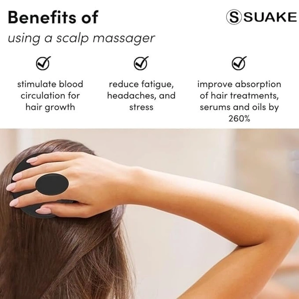 SILI HEAD MASSAGER, Hair Scalp Massager Brush | Silicone Head Massager for Shampoo, Shower & Hair Care(1217) - 
