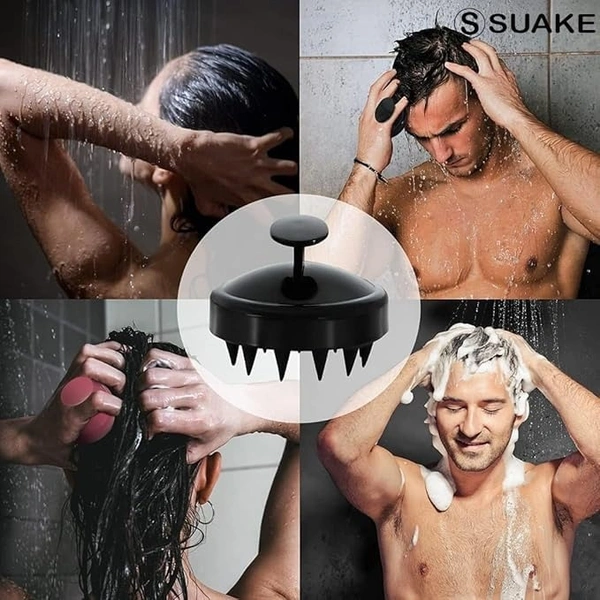 SILI HEAD MASSAGER, Hair Scalp Massager Brush | Silicone Head Massager for Shampoo, Shower & Hair Care(1217) - 