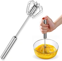 HAND PUSH ROTARY WISK - "Easy Egg Beater & Stainless Steel Mixer Tool" (1986)