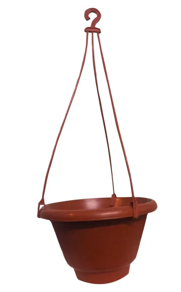 HANGING FLOWER POT, Hanging Flower Pot with Hanging Roap(2114) - brown